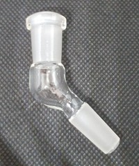 10mm 45 Degree Angle Glass Ground Joint Attachment Adapter GonG Elbow