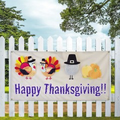 Vinyl Banner Multiple Sizes Happy Thanks Giving Advertising Printing B Lifestyle