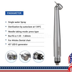 ASkeadnt Dental 45° LED High Speed Handpiece E-generator Push Button 4H