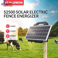 S2500 2.2 Joule Solar Fence Charger 60 Miles Solar Electric Fence Charger for Li