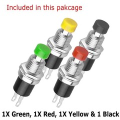 Push Button Red Green Yellow Switch Momentary On Off Push Button