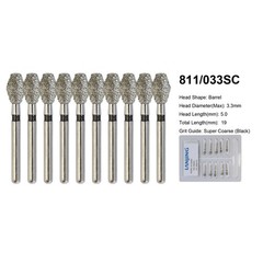 Dental Diamond Bur Barrel Shape 811/038 811/032 Super Coarse Grit High Speed FG