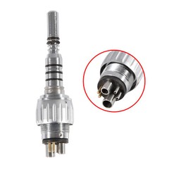 Dental Fiber Optic LED Handpiece Turbine Coupler 6Holes 6-Pin Fit KaVo Multiflex