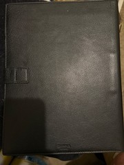 Shinola Lux Leather (Black) Notebook/Portfolio, Magnetic Closure, Pen Loop