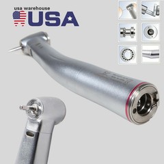Dental Attachment Handpiece 1:5 Friction Grip Fiber Optic LED Contra Angle Red