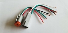 6″ Gray Assembled Deutsch 2,3,4,6,8,12 Pin,14 AWG or 16 AWG