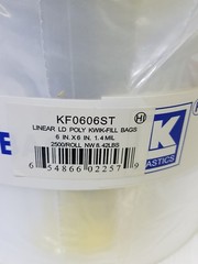 LK Plastics 2,500 roll 6 in x 6 in 1.4 Mil linear LD POLY AUTO KWIK-FILL BAGS