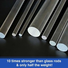 Duco Plus Acrylic Rod Dowel Sticks Multiple Sizes for DIY Crafts & Projects