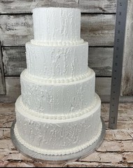 Wedding Cake, Fake 4 Tier Rustic Style Cake, Anniversary Display Cake Prop Cake