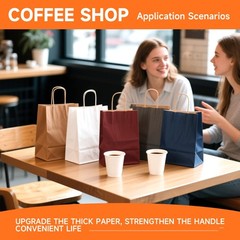 METAPRINT Brown Paper Gift Bags with Handles in 1 count (Pack of 100),