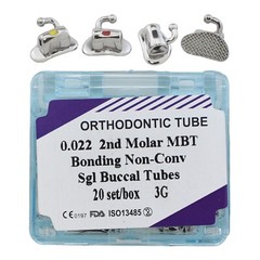 Dental Orthodontic Buccal Tubes 1st 2nd Molar Brackets Roth MBT 0.022 20 Sets 3G