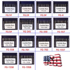 10-100 US Dental Fast High Speed Handpiece Burs Round Tungsten Carbide FG Bur po