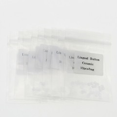 10 Pcs/Pack Dental Orthodontic Ceramic Clear Lingual Button Bondable Round Base