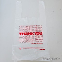 Bags 1/6 Small 8 x 4 x 16 THANK YOU T-Shirt Plastic Grocery Shopping Bags white