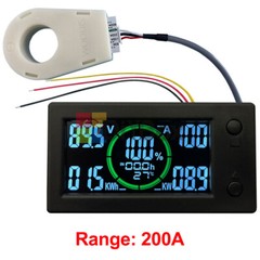 DC0-300V 50/100/200/400A Bluetooth Voltage Current Power Energy Coulomb Meter