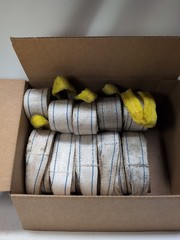(Lot of 10) Nylon Lifting Sling / Eye to Eye Sling 2″ x 5′ 2-Ply yellow ends