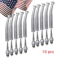 1-10 KaV Style Dental Fiber Optic High Speed Handpiece 6Hole LED Coupler /Rotor