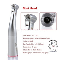 Dental 1:5 LED Fiber Optic Contra Angle Handpiece / 1:5 Cartridge Rotor Canister