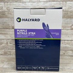 1 Box Halyard Purple Nitrile-XTRA STERILE Exam Gloves Size: XSmall Exp: 9/24