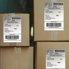 Shipping Labels 8.5×5.5 half sheet Self Adhesive 2 Per Sheet POLYSELLS