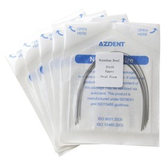 Los alambres de ortodoncia dental rectangular oval arco de acero inoxidable