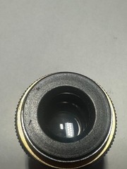 10/0.25 N.A. 160/0.17 Microscope Objective Bottom Yellow Stripe, Used