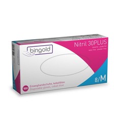 Bingold Disposable Gloves Nitrile 30PLUS, Cobalt Blue M Cardboard Cleaning Gloves