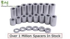 New Aluminum Spacer Bushing 1″ OD x 1/2″ ID–Fits M12 or 1/2″ Bolts