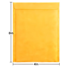 1Pc 4×8″ Self Seal Kraft Bubble Mailers Padded Envelopes Yellow Shipping Bags