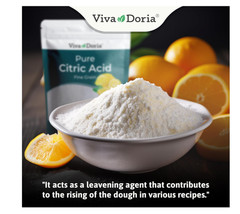 Viva Doria 100% Pure Citric Acid, Food Grade, Fine Grain, 2 lb (907 g)