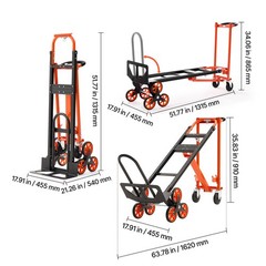 Uimoso 3-in-1 Folding Stair Climbing Cart with 770 lbs Capacity