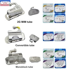 80pcs dental Tubos bucales de ortodoncia 1er 2nd molar Buccal Tubes MBT Roth 022