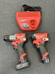 MIlwaukee M12 FUEL Li-Ion Cordless 1/4″ Impact Driver, 1/2″ Hammer D (PD1123343)