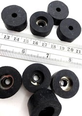 Screw on Rubber Bumper Pad Has 3/16″ Screw Hole – 1″ Pad, 1/2 Tall – Free Ship!