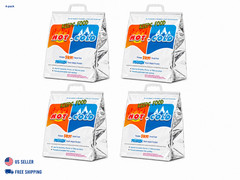 4 Pack Hot and Cold Insulated Bags for Food Delivery, Grocery Shopping Bags