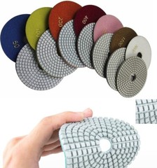 6″ Diamond Polishing Pad 6 PC Granite Concrete Marble Grit 30 50 100 200 400 800