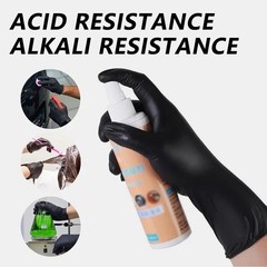 Black Nitrile Gloves 5 Mil Heavy Duty Powder Free Disposable Mechanic Tattoo