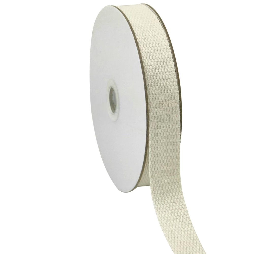 JESEP YONG 3/4 inch Cotton Webbing Strap 10 Yards Handles Bag Beige