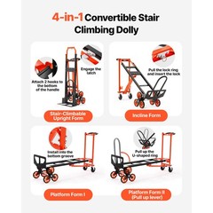 Uimoso 3-in-1 Folding Stair Climbing Cart with 770 lbs Capacity