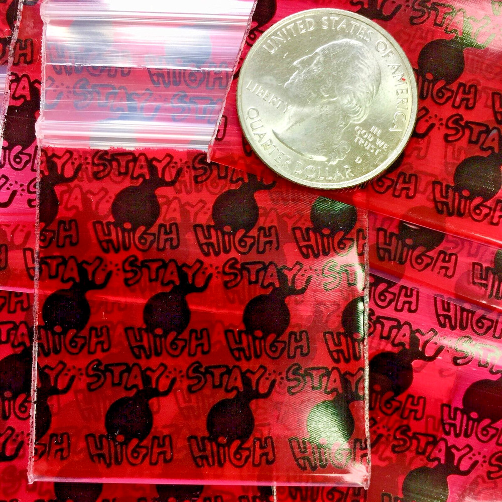 BaggiesSince1987 – 175175 Zip Seal Design Bags “STAY HIGH” 100 PCS, 👀Details🔽