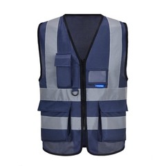 A-SAFETY XSmall Navy Reflective Safety Vest High Visibility Running Cycling