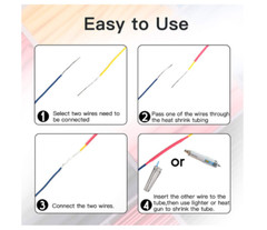 Heat Shrink Cable Wire Tubing Tube Sleeve Electrical Wrap 5 pcs FREE SHIPPING