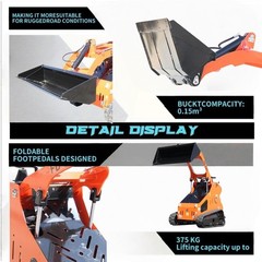 Upgraded 2025 Mini Skid Steer Track Loader Hydraulic Crawler Skid Pickup & Ship