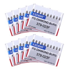 Dental FG Diamond Burs Egg Football #379-023F Fine Grit Red 10pcs/kit AZDENT