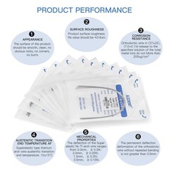 AZDENT Dental Orthodontic Stainless Steel Arch Wire Round Nature Form 10pcs/pack
