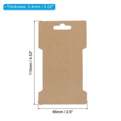 100Pcs Hair Clip Display Cards Paper Cardboard Hair Bow Holder Brown