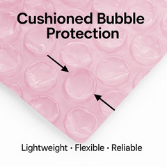 6×8.5 Anti-Static Bubble Out Pouches Bags Wrap Cushioning Self Seal, Pink