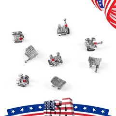 Dental Orthodontic Metal Brackets Braces Mini MBT 0.022 345 Hooks 20pcs/Pack