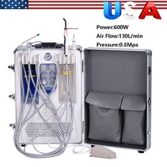 Portable Dental Delivery Unit Syringe Suction Turbine With Air Compressor 4Hole