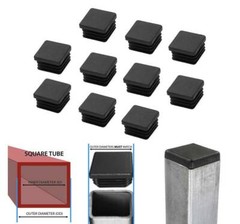 10pc 1″ inch Square Tube Hole Plug Plastic End Cap 1×1 Inch Tubing Insert Glide